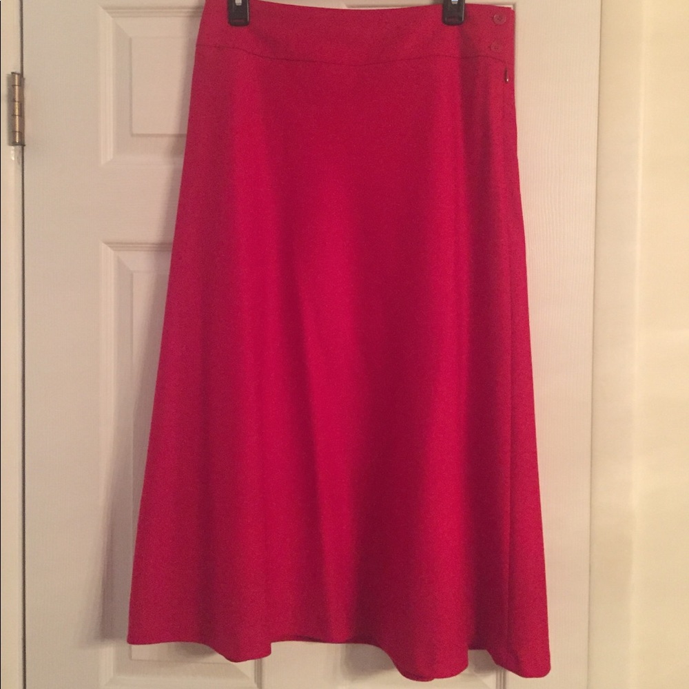 Talbots Red Wool Skirt